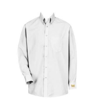 Upper School - Long Sleeve Dress Shirt White/Blue